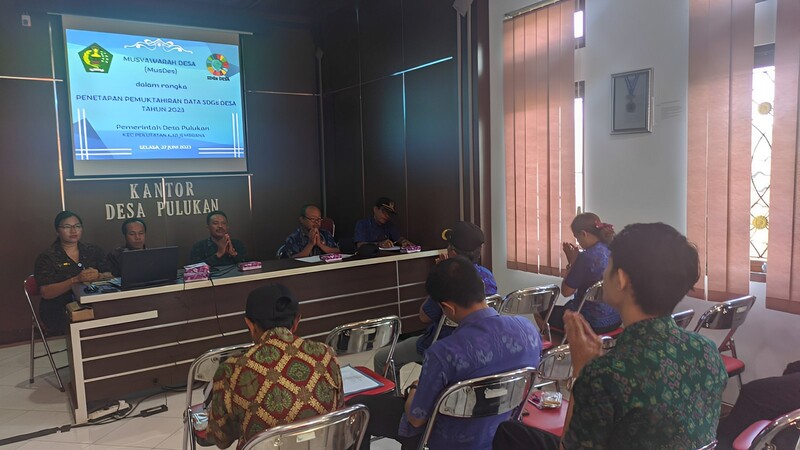 Musyawarah Desa Penetapan Pemuktahiran Data SDGs Tahun 2023 di Desa Pulukan